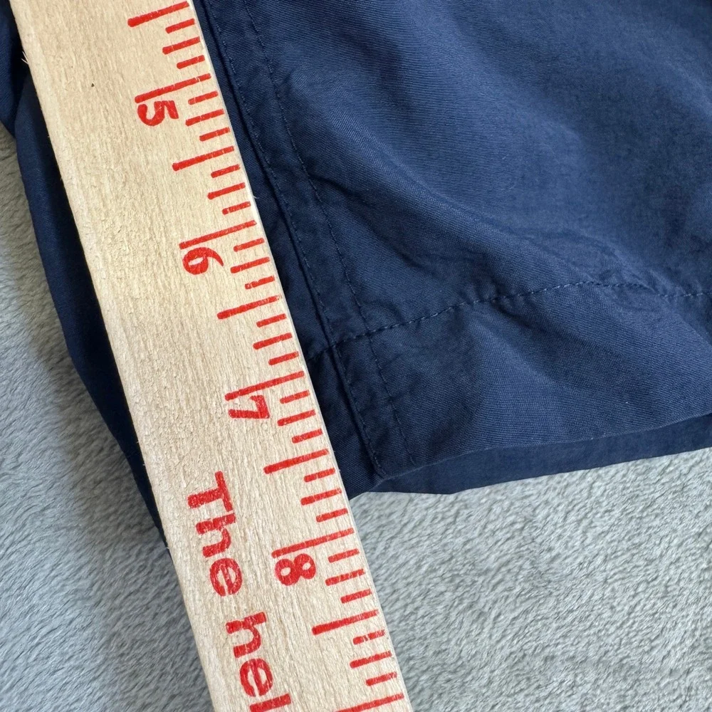 Columbia Mens Navy Blue Nylon Cargo Shorts Elastic Waist Belted XXL